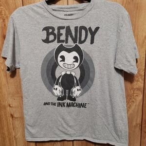 Bendy and the Ink Machine T-shirt  Gray youth Lg unisex
